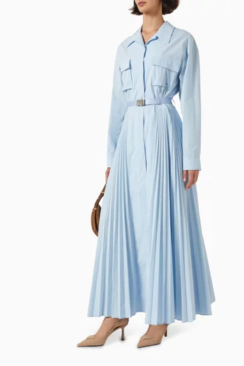 Belted Dress in Poplin