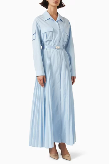 Belted Dress in Poplin