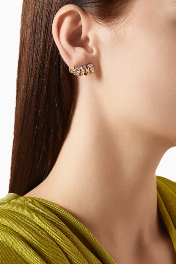 Mercer® Multi Hoop Diamond Climber Earrings in 18kt Yellow Gold
