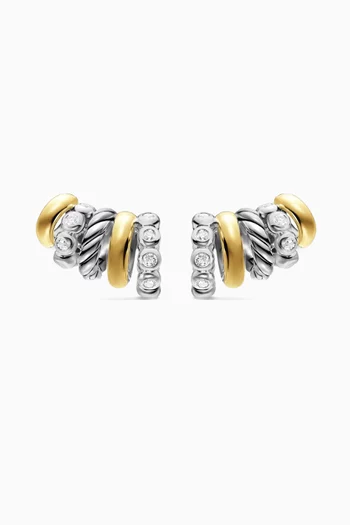 Mercer® Multi Hoop Diamond Climber Earrings in 18kt Yellow Gold