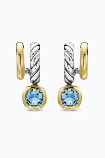 DY Mercer® Two Row Drop Earrings in Sterling Silver & 18kt Yellow Gold