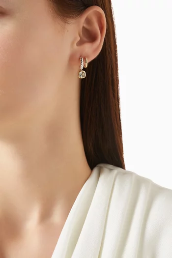 Mercer® Two-row Prasiolite Drop Earrings in 18kt Yellow Gold