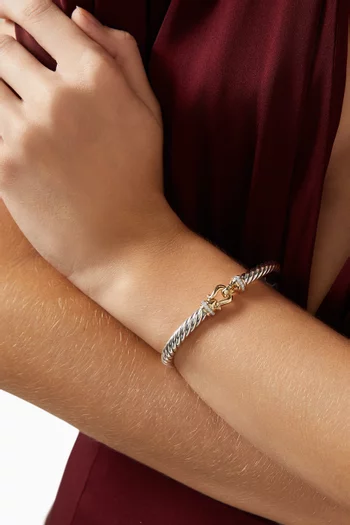 Cable Flex® Buckle Bracelet in Silver & 14kt Gold