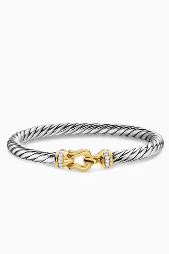 Cable Flex® Buckle Bracelet in Silver & 14kt Gold