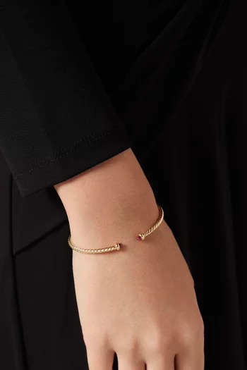 Micro Cablespira® Flex Ruby Bracelet in 18kt Gold