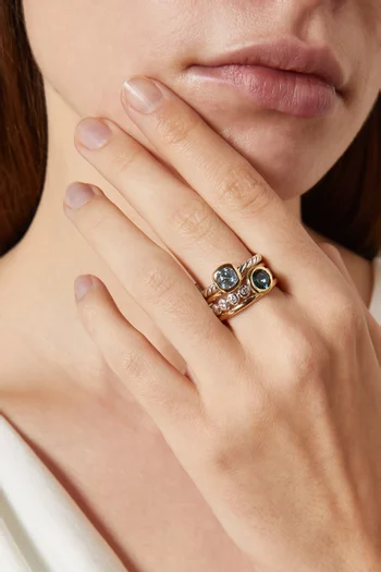 Mercer Stone Multi-row Ring in Sterling Silver & 18kt Yellow Gold