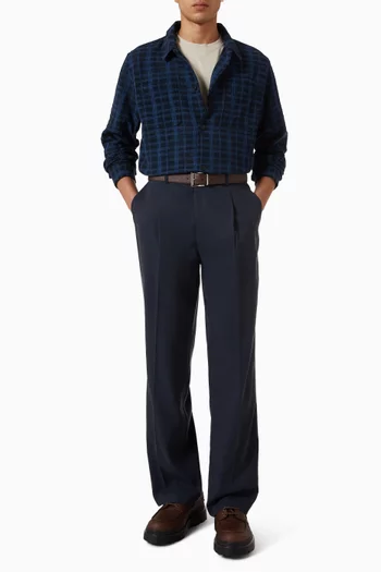 Pleated Suit Pants in Twill