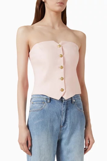 Kelcey Vest in Linen Blend