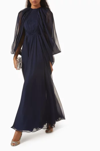 Flora Beaded Jumpsuit in Chiffon