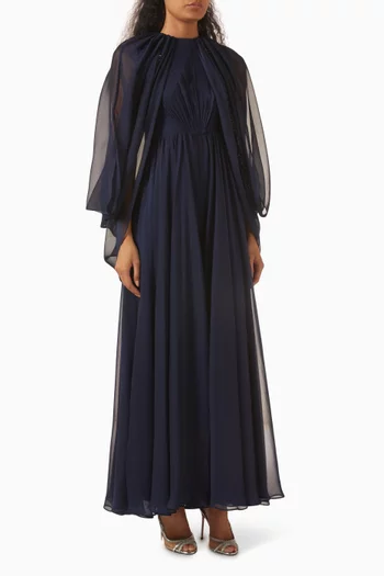 Flora Beaded Jumpsuit in Chiffon