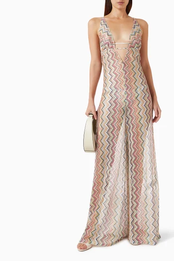 Knit Open-back Jumpsuit