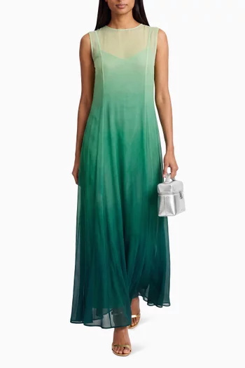 Bridle Rhinestone-trim Dress Set in Chiffon
