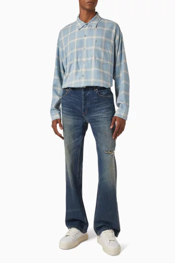 Western Check Shirt in Viscose