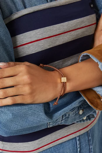 Logo Bracelet in Leather