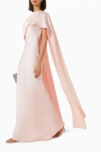 Izel Cape-Effect Gown