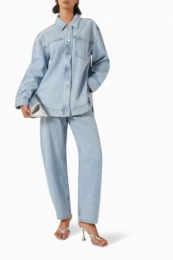 Lucina Barrel-leg Jeans in Denim