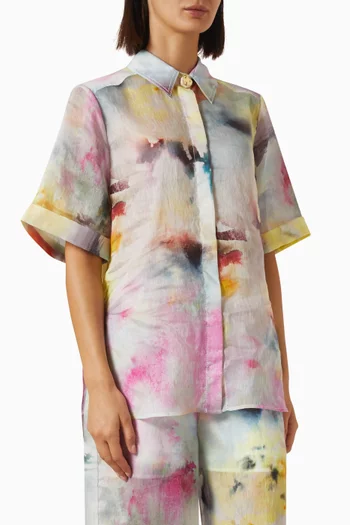 Adina Semi-sheer Shirt in Lyocell Blend
