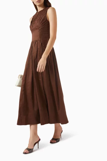 Medea Maxi Dress in Linen Blend