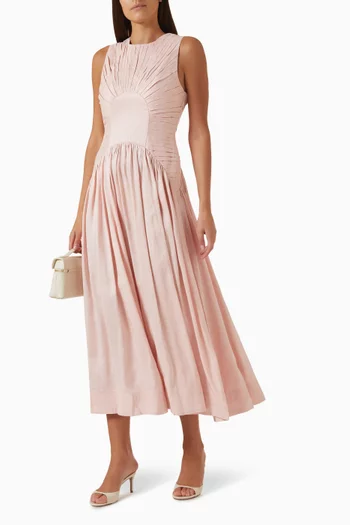 Medea Maxi Dress in Linen Blend