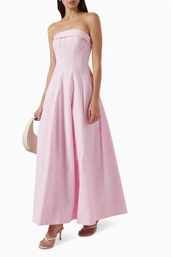 Avril  Bustier Maxi Dress in Cotton