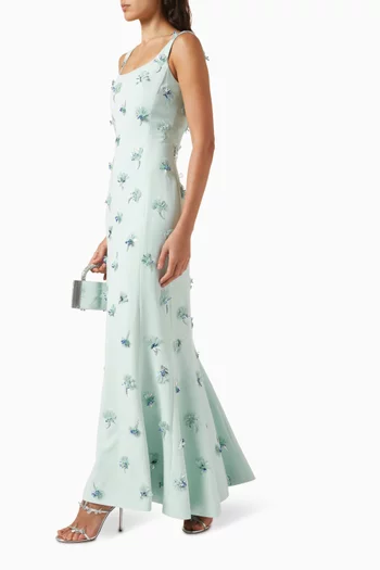 Briella Embellished Gown in Crepe