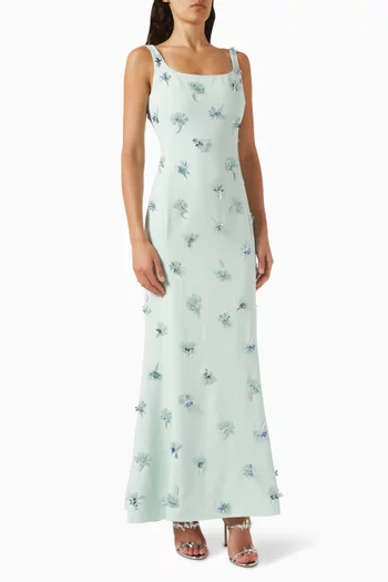 Briella Embellished Gown in Crepe