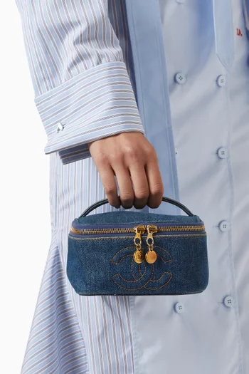 CC Square Vanity Case in Denim