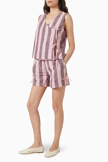 Striped Tie Top in Cotton