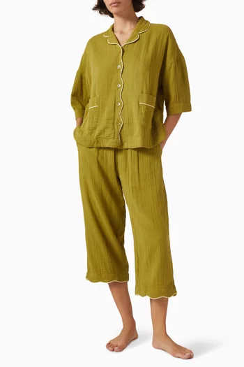 Pyjama Top & Pants Set in Cotton