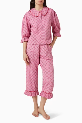 Pyjama Top & Pants Set in Cotton