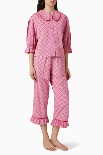 Pyjama Top & Pants Set in Cotton