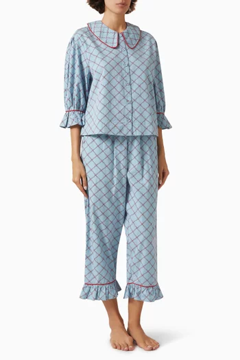 Pyjama Top & Pants Set in Cotton