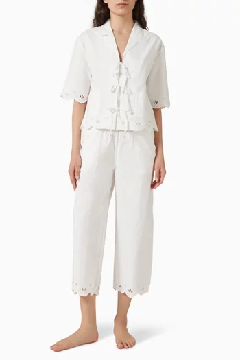 Pyjama Top & Pants Set in Cotton