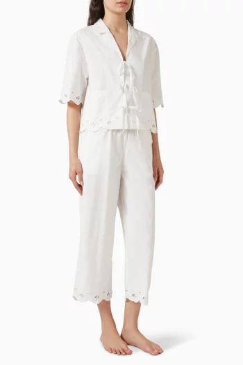 Pyjama Top & Pants Set in Cotton