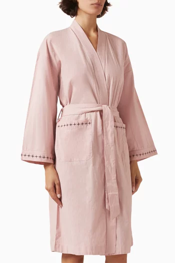 Belted Robe in Cotton Blend