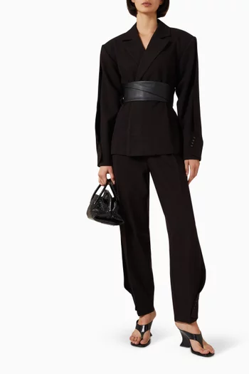 Sophie Twist-leg Pants in Wool