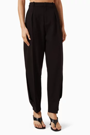 Sophie Twist-leg Pants in Wool