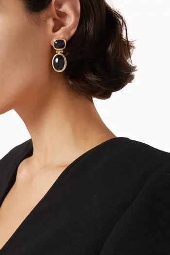 Midnight Mesa Drop Earrings in 14kt Gold-plated Brass