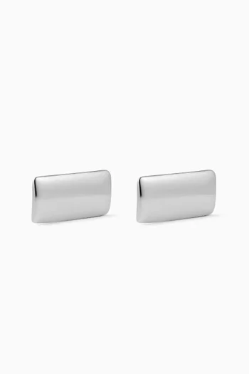 Solstice Studs Earrings in Rhodium-plated Silver
