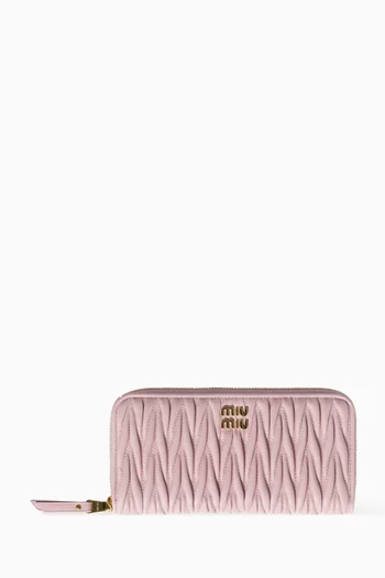 Large Matelassé Wallet in Nappa Leather