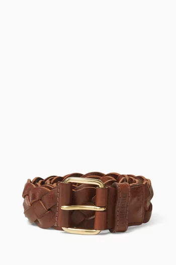 Wovel Belt in Calfskin Leather