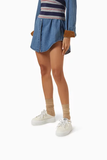 Sneaker Mules in Denim