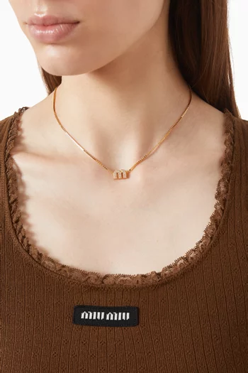 Crystal Necklace in Brass