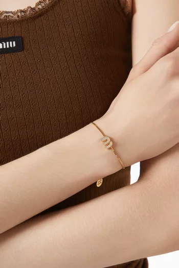 Crystal Bracelet in Brass