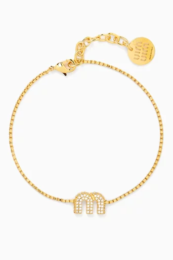 Crystal Bracelet in Brass