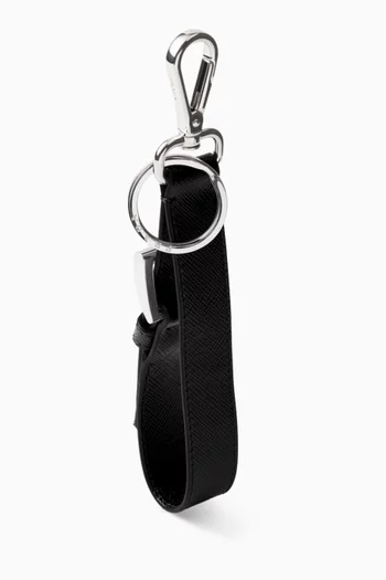 Keychain in Saffiano Leather