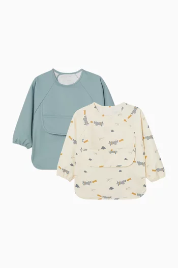 Little Flyers Sleeve Bib 2-Pack