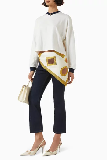 The Gallery Square Scarf in Silk-twill