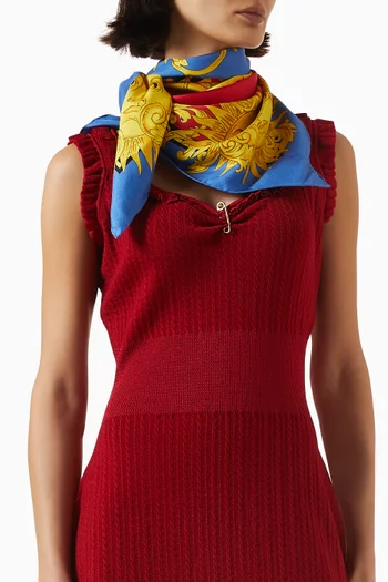 The Sun Square Scarf in Silk-twill