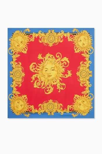 The Sun Square Scarf in Silk-twill